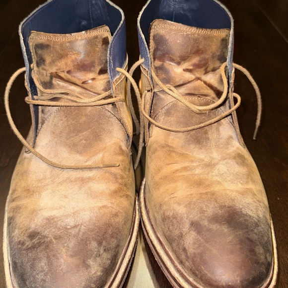 Cole Hahn Men's Brown Leather and Suede Chukka Boots - Picture 3 of 14